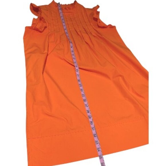 THML Orange flutter sleeve High Neck A-Line Dress size Small - Picture 13 of 14